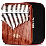 MOOZICA Kalimba 21 tasti, piastra singola in palissandro massiccio professionale Kalimba Thumb Piano con finitura laccata per pianoforte lucida（K21RS)