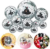 Morofme Disco Mirror Ball 11pcs argento appeso palla a specchio Disco Ball palla a specchio lucido Disco Ball per albero ...