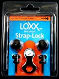 Music Box SchaefferTec Loxx Strap Lock, per chitarra/basso elettrico, taglia XL, colore: nero/cromo placcato