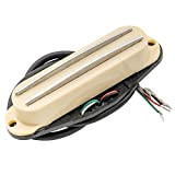 Musiclily Dual Hot Rail High Output Chitarra Pick-up Humbucker Formato Single Coil per Fender Squier Strat, Cromo