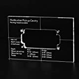 Musiclily Pro CNC Acrilico Accurato Humbucker Pickup Routing Template per Body Chitarra Elettrica