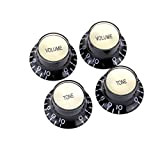 Musiclily Pro Imperial Inch Size Manopole 2 Tono 2 Volume Top Hat Reflector Knobs Set per Chitarra Elettrica Les Paul ...