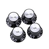 Musiclily Pro Imperial Inch Size Manopole Reflector 2 Tono 2 Volume Top Hat Knobs Set per Chitarra Elettrica Les Paul ...