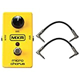 MXR M148 Micro Chorus - Pedale per effetti chitarra, con 2 cavi patch da 15,2 cm