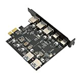 Naroote Scheda di Espansione da PCI E a USB, Facile da Installare Scheda PCI Express USB a 7 Porte 5 ...