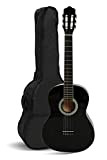 Navarra NV12 chitarra classica nero 4/4 , Gig Bag/borsa con tasca , 2 plettri