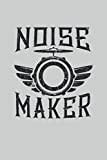 Noise Maker: Drum player Drummer Gifts Notebook lined (A5 format, 15.24 x 22.86 cm, 120 pages)