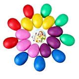 Norhogo 24 pezzi 6 colori uova maracas uova, set di shaker per uova, ritmo, giocattolo ritmo per neonati e bambini ...