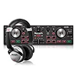 Numark DJ2GO2 Touch + HF125 – Console DJ compatta con 2 deck per Serato DJ, con mixer crossfader, scheda audio ...
