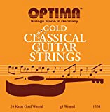Optima™ Strings »1538 -CONCERT GOLD- CLASSICAL GUITAR STRINGS« Corde per chitarra classica | Nylon/24k Gold Plated | G3 Corda avvolte ...