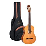 Ortega Guitars Family Series R122G - Chitarra da concerto a 6 corde, con custodia destra, in legno di cedro, finitura ...