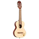 Ortega Guitars Travel Guitar acustica - Mini/Travel Series - Guitarlele 6 corde - top in abete con motivo disegnato a ...