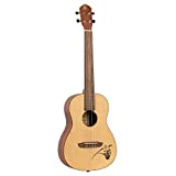 Ortega Guitars Ukulele Baritono acustico - Bonfire Series - top in abete rosso con motivo disegnato a laser (RU5-BA)