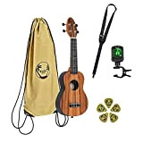 Ortega Guitars Ukulele Soprano acustico - Keiki K3 - Starter Kit include Accordatore, Tracolla, 5 Plettri Medium e Borsa con ...