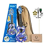 Ortega Guitars Ukulele Soprano multicolore - Keiki K2 - Starter Kit che include Accordatore, Tracolla, 5 Plettri Medium e Borsa ...
