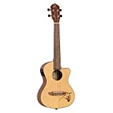 Ortega Guitars Ukulele Tenore elettro-acustico - Bonfire Series - top in abete rosso con motivo disegnato a laser (RU5CE-TE)