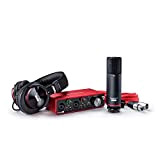 Pacchetto interfaccia audio USB Scarlett 2i2 Studio (terza generazione) di Focusrite per cantautori, con microfono a condensazione e cuffie, per ...