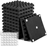 Pannelli Fonoassorbenti Piramidali con Adesivi Fronte-Retro, 30 x 30 x 5 cm, 12 Pezzi Pannelli Fonoassorbente per Podcasting, Studi di ...