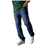 Pantaloni da uomo patchwork jeans casual denim pantaloni jeans jeans baggy hip hop jeans vintage Straight Leg Streetwear Jeans da ...