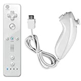 Peahop Telecomando Wii e Controller Nunchuck Set Motion Combo per Giochi Wii U per Nintendo Classic