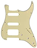 Per Fender 11 Sctew Stratocaster Start HSS chitarra battipenna antigraffio piastra (3 strati Vintage giallo)