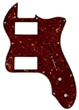 Per Fender Classic Series '72 Thinline Tele PAF Style Guitar Pickguard Scratch Plate (4 Ply Red Tortoise)