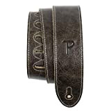 Perri's Leathers EM2-6697-XL Italian Garment Leather Guitar Strap (High-End Deluxe Soft Leather) 2" Wide & XL- Suitable for Most Guitars, ...
