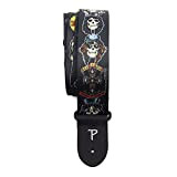 Perri’s Leathers| Guns n Roses Polyester Guitar Strap|2” Wide, Adjustable 44.5” to 53” (Bass, Electric, and Acoustic Guitar Strap|(LPCP-6012), Multicolore