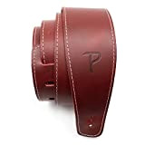 Perri's Leathers Ltd. - Tracolla per Chitarra - Pelle di Baseball (serie) - Rosso - Regolabile - Per Chitarre Acustiche/Elettriche/Bassi ...