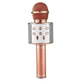 Pgige Professional WS-858 Microfono KTV portatile Wireless Karaoke wireless (oro rosa)