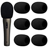 Pinsheng 6 Pezzi Copertura per Microfono, Spugna Microfono Antivento Grande, Filtri Antipop per microfoni a mano, Copertura Mic per KTV, ...