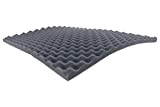 Piramidi, gommini in schiuma fonoassorbente per isolamento acustico (noccioli antracite/nero, circa 49 x 49 x 2 cm)