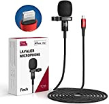 PIXEL Voce Microfono Lavalier Compatibile con IPhone/IPad (Apple MFi-Certificato) Microfono Omnidirezionale per la registrazione video Livestream Vlog YouTube Facebook (9,8 ...