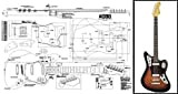 Plan of Baritono Fender Jaguar Chitarra Elettrica - Stampa Full Scale