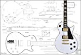 Plan of Gibson Les Paul Custom Chitarra Elettrica - Stampa su scala completa