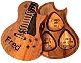Plettri personalizzati in legno per chitarra, personalizzabili, con supporto per chitarra