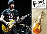 Portachiavi Chitarra Gibson Les Paul Oro Top The Edge U2