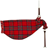 Pratica d' oca Scottish Bagpipe nero imitazione avorio Royal Stewart bag