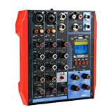 Pro Audio Mixer Soundboard System Interface4 Canali Mixer USB Bluetooth MP3 48V Alimentazione phantom Stereo DJ Studio Streaming FX Reverb ...