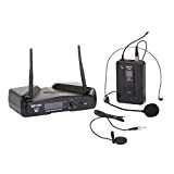 Proel EIKON WM300H - Radiomicrofono UHF Wireless Professionale con ricevitore + trasmettitore ad Archetto o Pulce, Nero (EIKON WM300H)