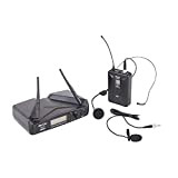 Proel EIKON WM700H - Microfono wireless ad archetto o pulce per karaoke, canto, live e presentazioni, Nero (EIKON WM700H)