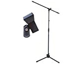 PROEL RSM180 - Asta per microfono a giraffa + PROEL APM30 pinza porta microfono, Nero - Bundle (RSM180 x 1 ...