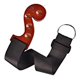 PUNK - Puntale in legno massello per violoncello, antiscivolo, Supporto a forma di violoncello con 3 fori, Music Note-Red