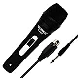 QiCheng&LYS Microfono karaoke, Microfono dinamico, Microfono palmare unidirezionale cavo XLR da 3,5 m (M-6900)