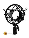 QWORK Supporto Antiurto Microfono in Metallo, Shock Mount Metallo Supporto per Microfono per Microfono Diametro da 45 mm a 50 ...