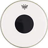 Remo CS021010 25,4 cm CONTROLLED Sound drum Head, Black DOT sulla parte superiore, liscio bianco