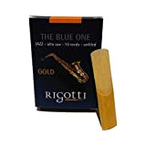 RIGOTTI - Confezione da 10 ance per sassofono alto - Forza 2,5 Medio - Gold JAZZ - The Blue ONE ...