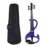 RiToEasysports Violino, Violino Elettrico 4/4 Full Size con Custodia Strumento Musicale a Prua