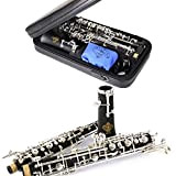 Rochix - Oboe per principianti, Level SH15, legno composito, corpo argentato semi-automatico, suono C, con 2 fogli, 1 panno per ...