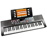 Rockjam 61-Keyboard Piano Piano con Sparts Music Stand, Adesivi per Pianoforte Adesivi e Lezioni